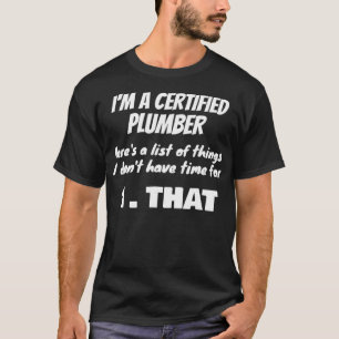 Auktoriserad Plumber Slösar Far för att fånga in o T Shirt