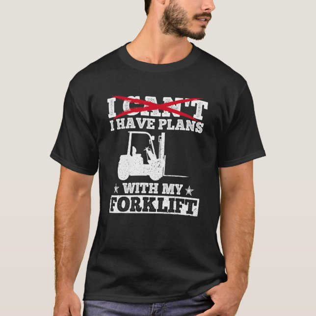 Auktoriserad Proud Fork Stacker Operator Warehouse T Shirt (Framsida)