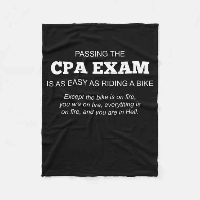 Auktoriserad Public Accountant CPA Exam Gift Fleecefilt (Framsidan)
