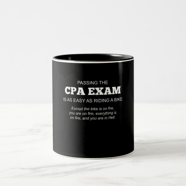 Auktoriserad Public Accountant CPA Exam Gift Två-Tonad Mugg (Center)
