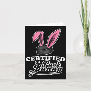 Auktoriserad Puck Bunny Funny Ice Hockey Slang Quo Kort