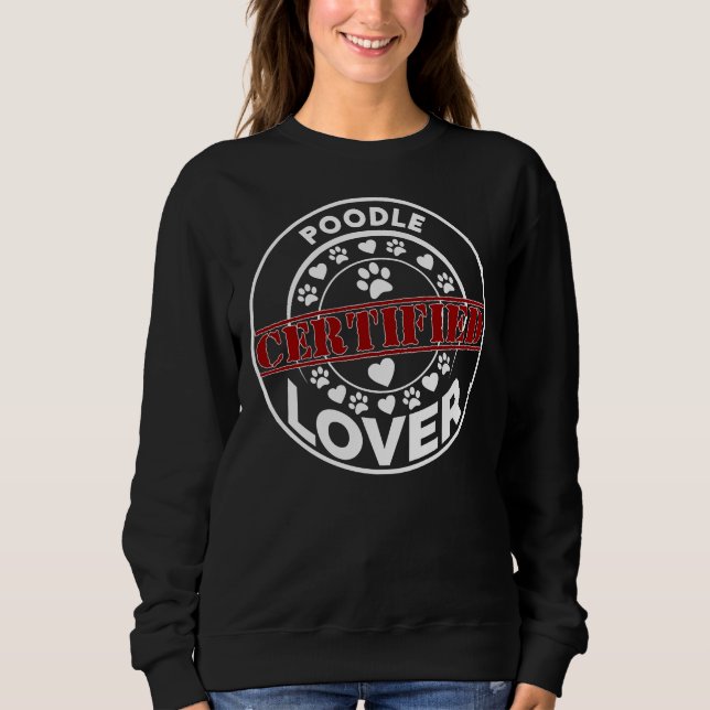 Auktoriserad Pudel Älskare T Shirt (Framsida)