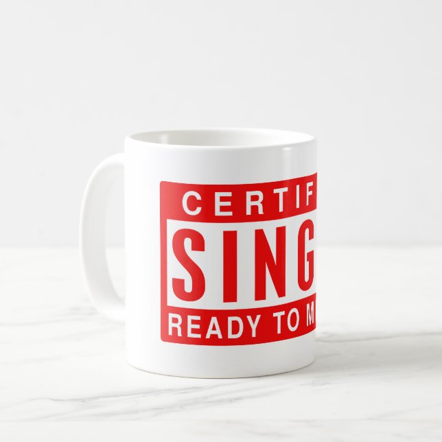 Auktoriserad Redo ENINGLE till Mingle Funny Kaffemugg (Framsida vänster)