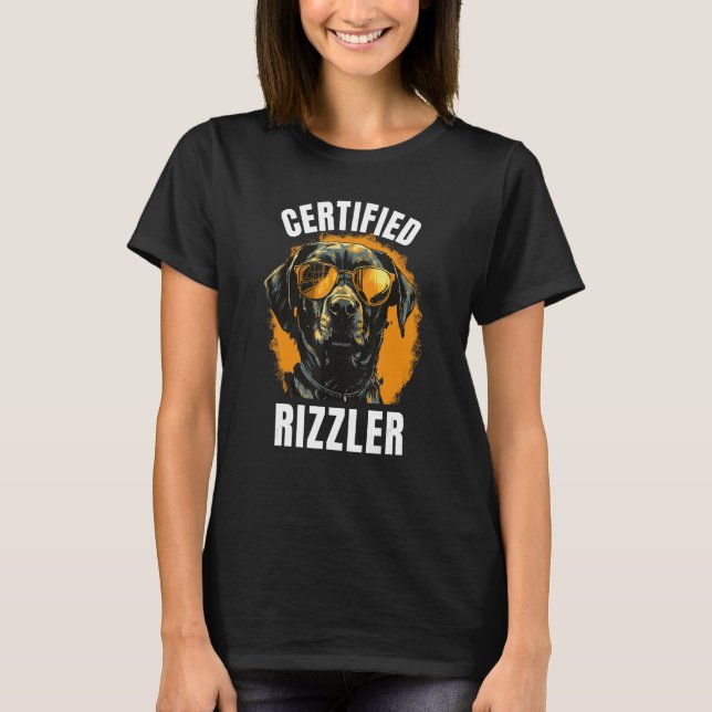 Auktoriserad Rizzler, Funny Meme, Memes, W Rizz T Shirt (Framsida)