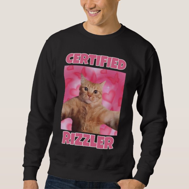 Auktoriserad RIZZLER Kattminne Lång Ärmad Tröja (Framsida)