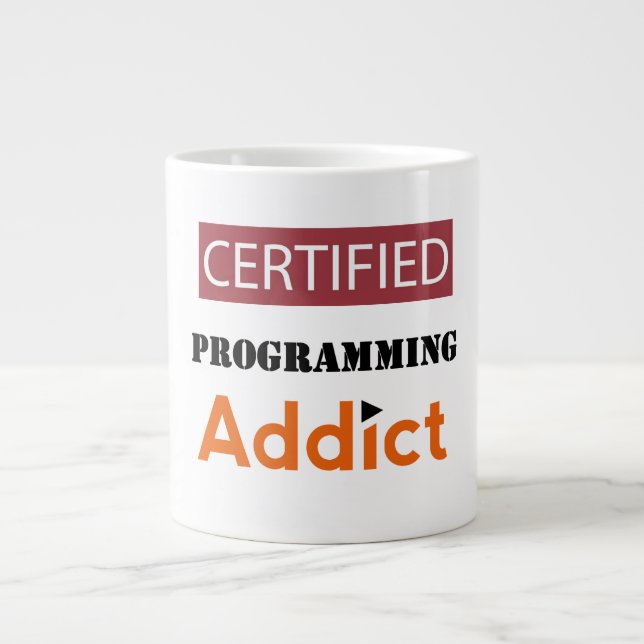 AUKTORISERAD ROGRAMMMING ADDICT JUMBO MUGG (Framsidan)