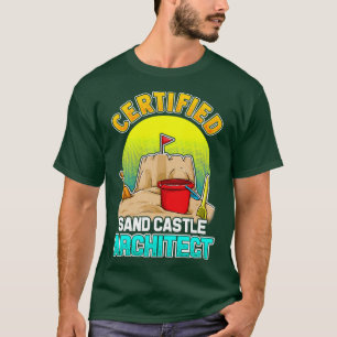 Auktoriserad Sand Castle Architect Summer Beach T Shirt