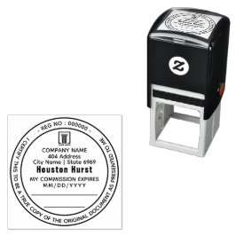 Auktoriserad - sann kopia notarierätt - svart självfärgande stämpel