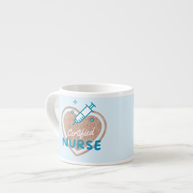 Auktoriserad sjuksköterska espressomugg (Framsida vänster)