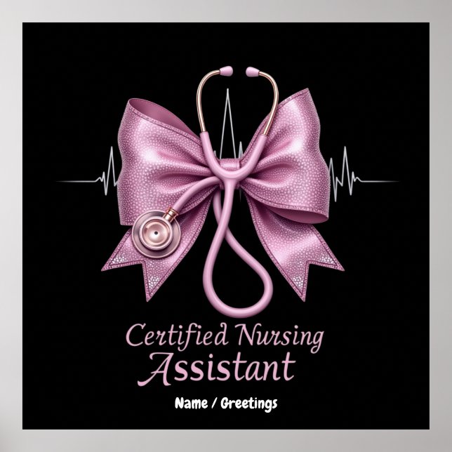 Auktoriserad Sjuksköterskeassistent CNA Coquette B Poster (Framsidan)