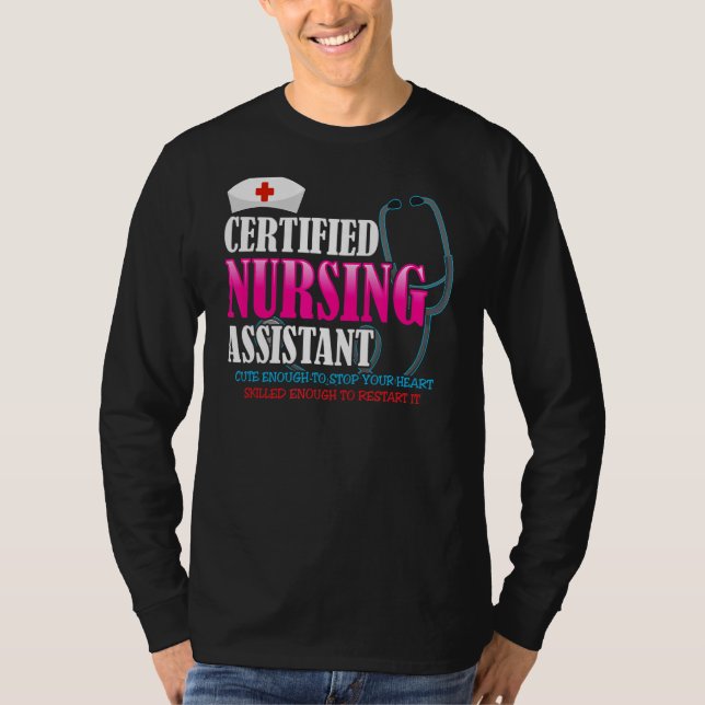 Auktoriserad Sjuksköterskeassistenten Cna Cute til T Shirt (Framsida)