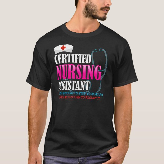 Auktoriserad Sjuksköterskeassistenten Cna Cute til T Shirt (Framsida)