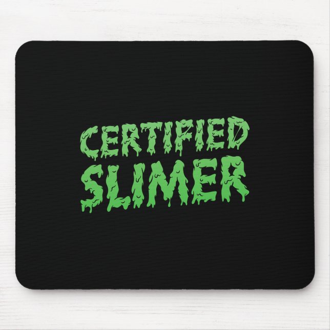 Auktoriserad Slimer Halloween-bildtext Musmatta (Framsidan)
