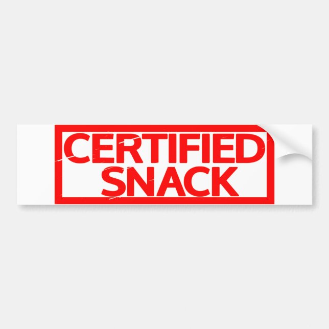 Auktoriserad Snack Frimärke Bildekal (Framsidan)
