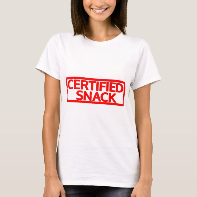 Auktoriserad Snack Frimärke T Shirt (Framsida)