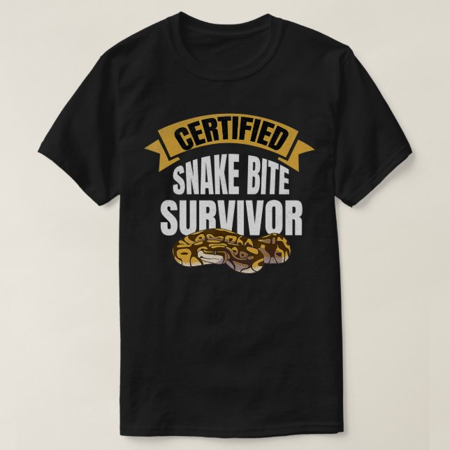 Auktoriserad Snake Bita Survivor Snake Bita Recove T Shirt (Design framsida)