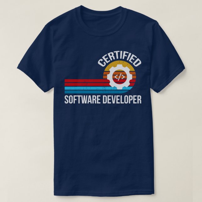 Auktoriserad software-utvecklare t shirt (Design framsida)