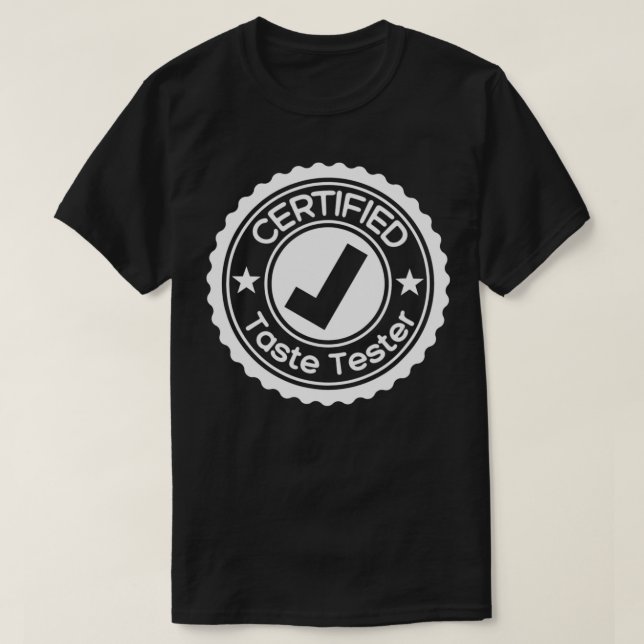Auktoriserad Taste Tester White T Shirt (Design framsida)