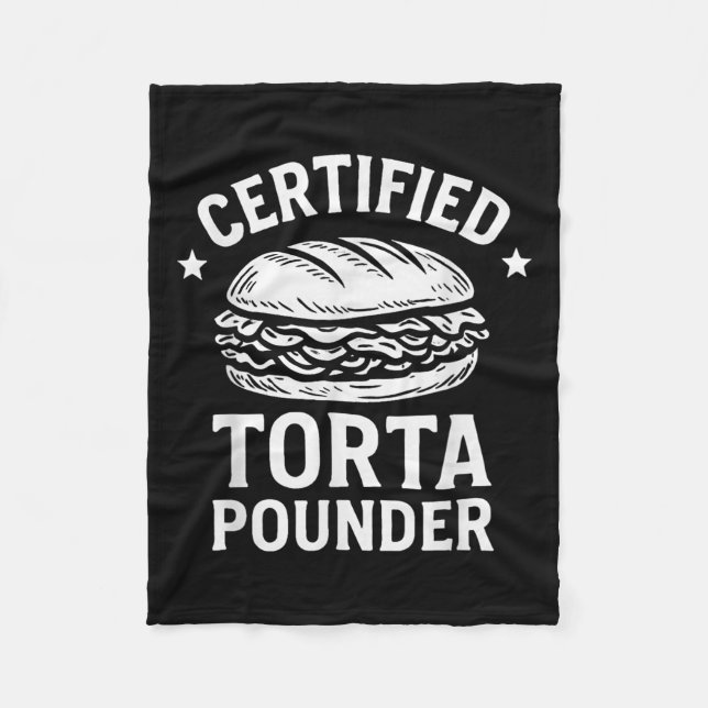 Auktoriserad Torta Pounder Funny Torta Meme Sandwi Fleecefilt (Framsidan)