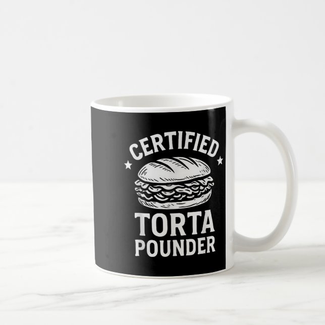 Auktoriserad Torta Pounder Funny Torta Meme Sandwi Kaffemugg (Höger)