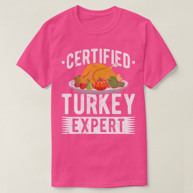 Auktoriserad Turkiet Expert Funny Thanksgiving T Shirt (Design framsida)