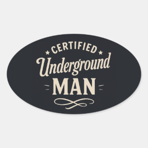 Auktoriserad Underground Man Fyodor Dostoevsky Mug Ovalt Klistermärke