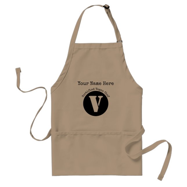 Auktoriserad Vegan Chef Anpassade Apron Förkläde (Framsidan)