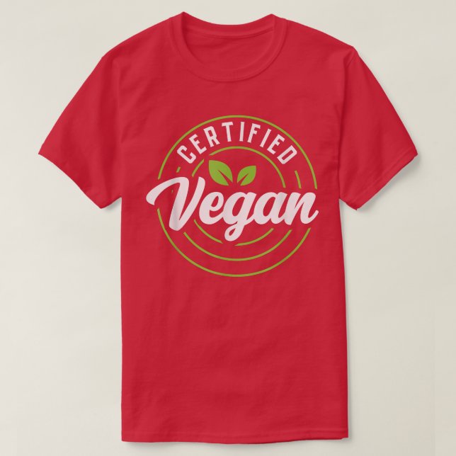 Auktoriserad Vegan med Veggies Funny Vegetaria T Shirt (Design framsida)