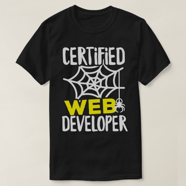 Auktoriserad Webben Developer T Shirt (Design framsida)