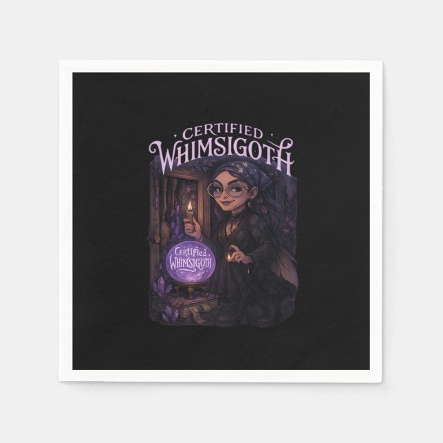 Auktoriserad Whimsigoth Witch Broom Closet Classic Pappersservett (Framsidan)