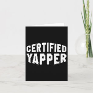 Auktoriserad Yapper Funny Professionell Yapper Kort