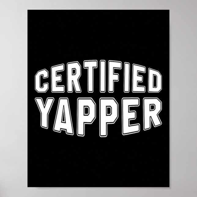 Auktoriserad Yapper Funny Professionell Yapper Poster (Framsidan)