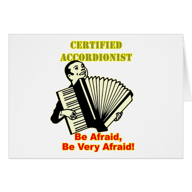 AuktoriseradAccordionist Hälsningskort (Framsidan Horizontal)