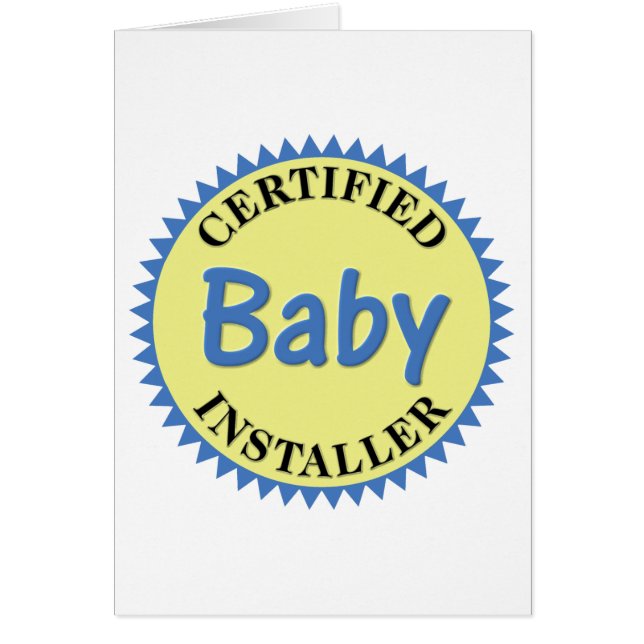 Auktoriseradbabymontör Hälsningskort (Framsidan)