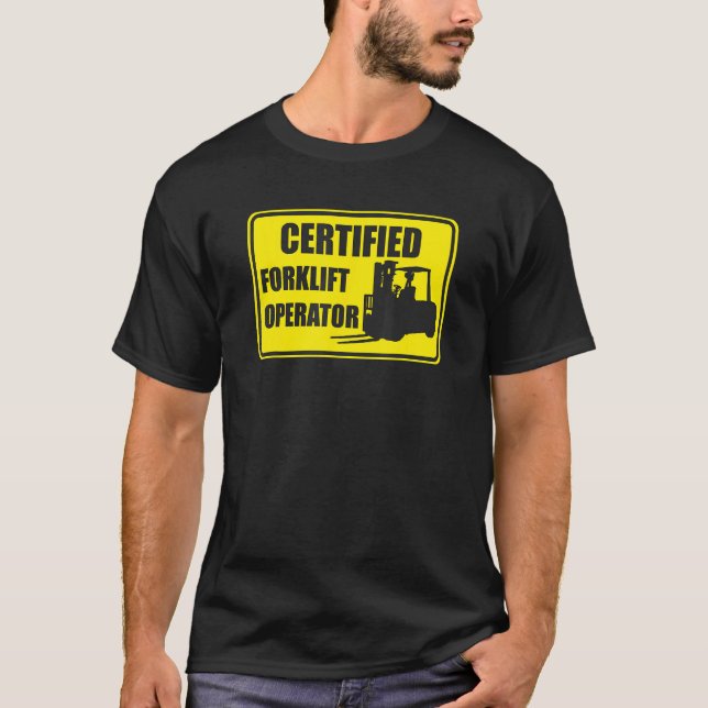 Auktoriseraden Forklift-operator för lagerställe T Shirt (Framsida)