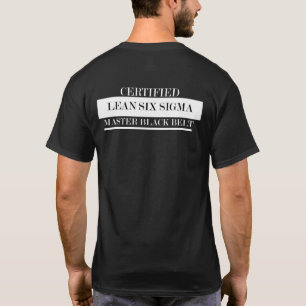 Auktoriseraden lutar sex ledar- svart bälte för t shirt
