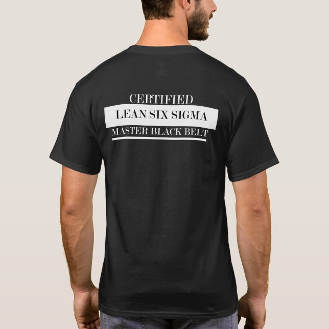 Auktoriseraden lutar sex ledar- svart bälte för t shirt (Baksida)