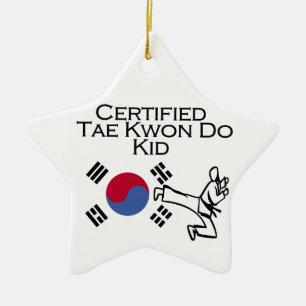 Auktoriseraden Tae Kwon lurar Julgransprydnad Keramik