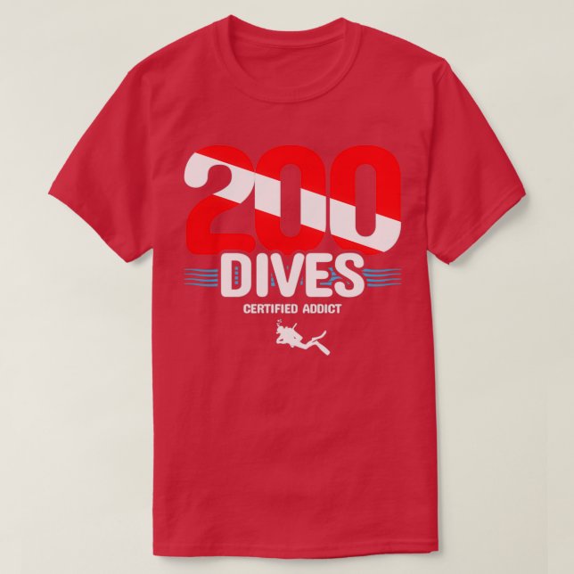 Auktoriseradens dykdykare 200 diskar Diver Down Sc T Shirt (Design framsida)