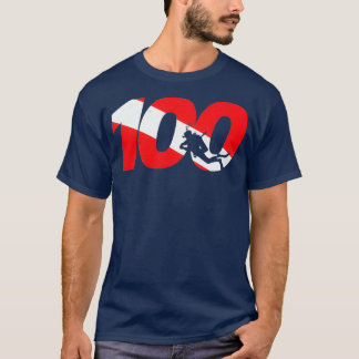Auktoriseradens dykdykare Ner 100 dykdyna D T Shirt