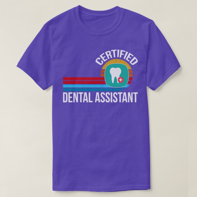 auktoriseradens vintage för tandläkarassistent t shirt (Design framsida)