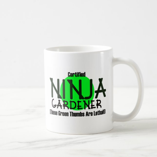 AuktoriseradNinja trädgårdsmästare Kaffemugg (Höger)