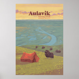 Aulavik nationalpark Northwest Territories Kanada Poster