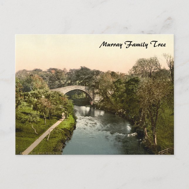 Auld Brig O'Doon, Ayrshire, Skottland Vykort (Framsida)