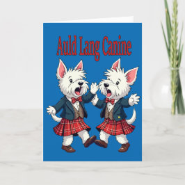 Auld Lang Canine West Highland Terrier Ceilidh Helgkort