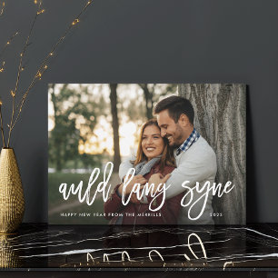 Auld Lang Syne Nyårsfoto Julkort