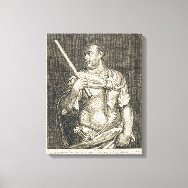 Aullus Vitellius Emperor of Rom 68 AD graverad av Canvastryck (Framsida)