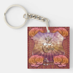 AUM - Acrilic Keychain-dubbla vid sidan