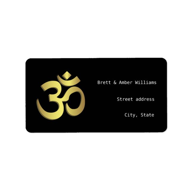 Aum-adressetiketter Adressetikett (Framsidan)