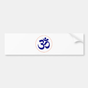 Aum eller Om-symbol (blått med korallringen) Bildekal